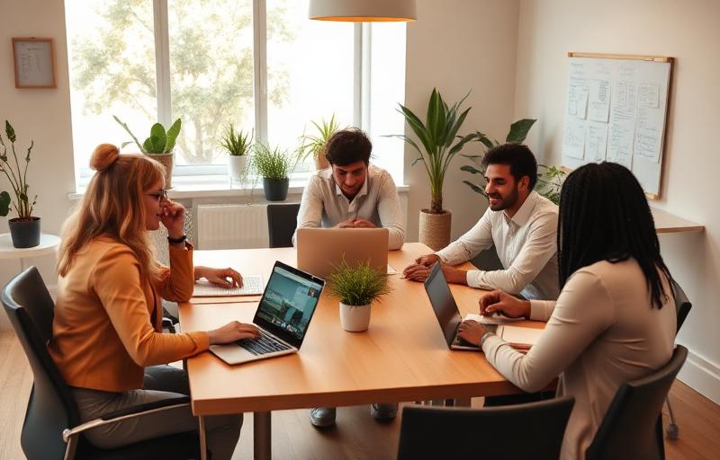 UKCasinoForge editorial team reviewing casino data at their workspace