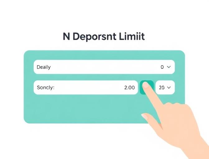 Setting deposit limits on casino account dashboard
